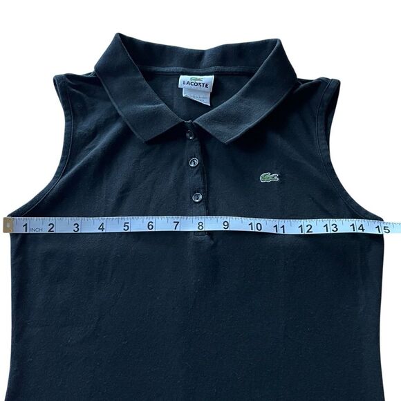 NOT FOR SALE Lacoste Black Sleeveless Polo Shirt - Picture 3 of 5